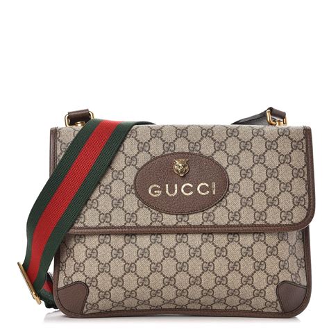 gucci courrier gg supreme messenger bag|vintage gucci monogram shoulder bag.